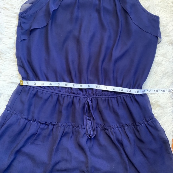 NAVY RUFFLE COCKTAIL DRESS - Picture 5 of 8